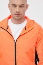 Mizuno jachetă de alergare Alpha culoarea portocaliu PPYX-KUM051_22X