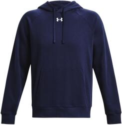 Under Armour Férfi sportos cipzár nélküli pulcsi Under Armour RIVAL FLEECE HOODIE kék 1379757-410 - L