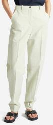Wood Wood pantaloni din amestec de in Courtney Mini Stripe Trousers culoarea verde, drept, high waist 12211600.5291-PASTELG 99KK-SPD07Z_77X