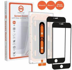Mobile Origin Screen Guard iPhone SE (2022/2020) / 8 / 7 teljes kijelzővédő üveg felhelyező applikátorral - 2db