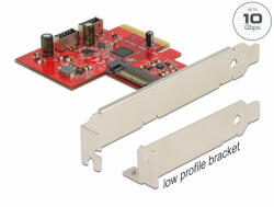 Delock PCI Express Kártya 2 x belső USB 3.2 Gen 2 Kulcs A, 20 tűs anya csatlakozó (90058) - dstore