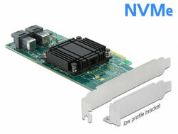 Delock PCI Express x8 Card - 2 x belső NVMe SFF-8643 - alacsony profilú formatényező (90438) - dstore