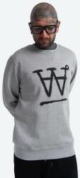 Wood Wood pamut melegítőfelső Tye Sweatshirt szürke, férfi, nyomott mintás - szürke S