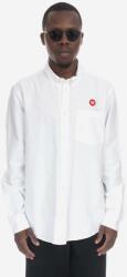 Wood Wood Wood pamut ing Tod Shirt 124531-1198 BRIGHT WHITE férfi, legombolt galléros, fehér, regular, - fehér M