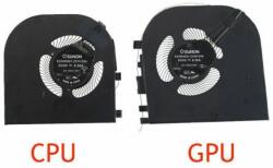 Sunon Lenovo Thinkpad Extreme X1 gen 2 series CPU EG50050S1-CE10-S9A and GPU EG50050S1-CE00-S9A 4 pin processzor/CPU hűtő/ventilátor/fan szett