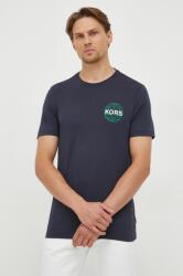 Michael Kors pamut póló sötétkék, nyomott mintás - sötétkék XXL - answear - 23 990 Ft
