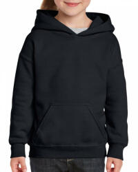 Gildan kapucnis gyerek pulóver, GIB18500, Black-L
