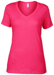 Anvil Női póló Anvil an392, V-nyakú, Hot Pink-XS