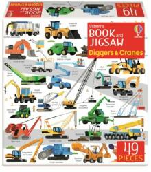 Usborne Book And Jigsaw - Diggers And Cranes