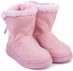 BIBI Shoes Ghete Fete Bibi Urban Boots Pink Suede cu Blanita