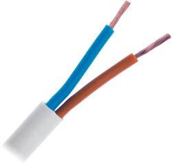 Cablu electric bifilar dublu-izolat 2x0.5mm2 plat alb MYYUP H03VVH2-F 2x0.5 (H03VVH2-F 2x0.5)