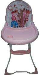 Baby Care asztali szék gyerekeknek és babáknak, összecsukható, biztonsági öv, kényelmes ülés, levehető asztal, rózsaszín (SCFIXPINK)