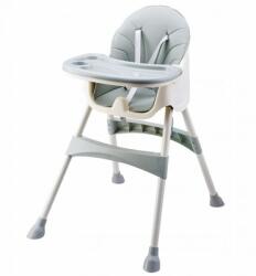 ISP Grey Chair etetőszék, 2 az 1-ben, multifunkcionális, levehető tálca, 5 pontos biztonsági öv, lekerekített sarkok, levehető és mosható huzat, szürke (ispgreychairmultif)
