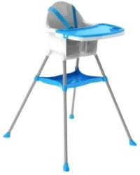DacEnergy © asztalszék, erős műanyag, krómozott fém lábak, levehető munkalap, biztonsági öv, 67 x 68 cm, fehér és kék (DAC-IMP-10007054)