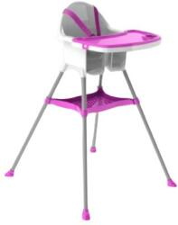 DacEnergy © asztalszék, erős műanyag, krómozott fém lábak, levehető munkalap, biztonsági öv, 67 x 68 cm, fehér és rózsaszín (DAC-IMP-10007056)