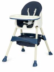 ISP "Likesmart Blue Chair 2 in 1" multifunkcionális asztalszék, kivehető tálcával, 5 pontos biztonsági övvel, lekerekített sarkokkal, levehető és mosható huzattal, kék/fehér (ispBlueChair2in1)