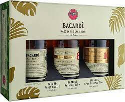 BACARDI rum Discovery Pack 3x0, 1l 4, 8, 10 éves DD***