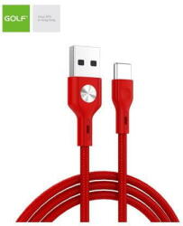GOLF Cablu USB la USB tip C Golf CD Leather SPACE 3A ROSU SL03/60T - PM1 (A0112764) - vexio