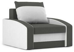  HEWLET fotel, normál szövet, hab töltőanyag, szín - szürke / fehér