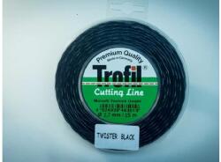 trofil damil 2, 7mmx15m ovális, csavart fotw270167bl fekete