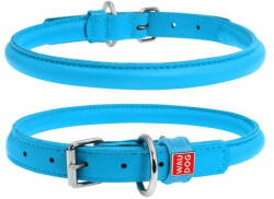 WAU DOG Kerek bőrnyakörv kék 39-47cm, gallér szélessége: 10mm kék