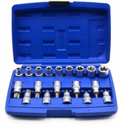 GEKO Dugókulcs- és bitkészlet 1/2" TORX 19 db G13565 (G13565)