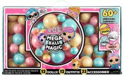 MGA Entertainment Set 12 papusi, LOL Surprise Mega Ball Magic, 60 surprize Papusa