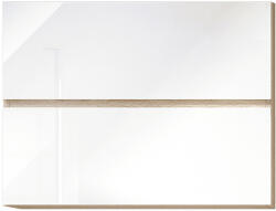 TEMPO KONDELA Felsőszekrény, fehér magas fényű HG, LINE G80 - smartbutor