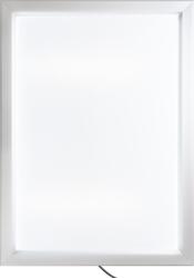  OfficeCity plakátkeret, poszterkeret fali A1 méret, ezüst 45mm-es kerettel, szögletes sarokkal, LED világítással (SFN45-A1-LIGHT-SILV)