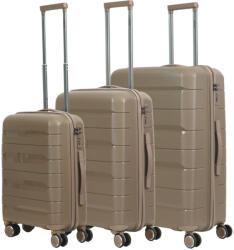HaChi Denver drapp 4 kerekű 3 részes bőrönd szett (Denver-szett-drapp)