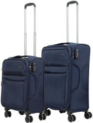 HaChi Oklahoma kék 4 kerekű 2 részes bőrönd szett (Oklahoma-S-M-kek)
