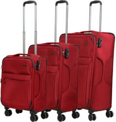 HaChi Oklahoma bordó 4 kerekű 3 részes bőrönd szett (Oklahoma-szett-bordo)