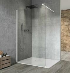 SAPHO VARIO WHITE Fix zuhanyfal, fali profillal, merőleges merevítő nélkül, transzparent üveg, 1100mm (GX1211GX1015) (GX1211GX1015)