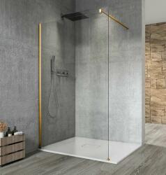 SAPHO VARIO GOLD MATT Fix zuhanyfal, fali profillal, merőleges merevítő nélkül, transzparent üveg, 900mm (GX1290-01) (GX1290-01)