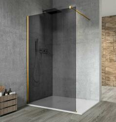 SAPHO VARIO GOLD Fix zuhanyfal, fali profillal, merőleges merevítő nélkül, füst üveg, 800mm (GX1380-01) (GX1380-01)