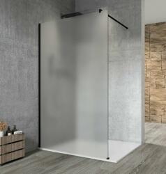 SAPHO VARIO BLACK Fix zuhanyfal, fali profillal, merőleges merevítő nélkül, matt üveg, 1100mm (GX1411GX1014) (GX1411GX1014)