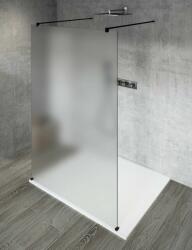 SAPHO VARIO BLACK Szabadon álló zuhanyfal merőleges merevítőkkel, matt üveg, 1100mm (GX1411GX2214) (GX1411GX2214)