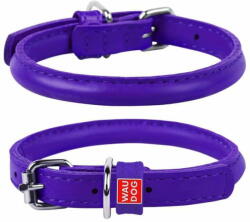 WAU DOG Kerek lila bőrnyakörv 17-20cm, gallér szélessége: 6mm lila