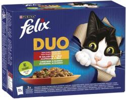 FELIX Fantastic Duo hrană pentru pisici la pliculeț - Selecție cu legume de casă în aspic - Multipack (1 carton | 12 x 85 g) 1020 g