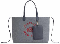 Tommy Hilfiger Táska Tommy Hilfiger Iconic Tommy Tote Wool Logo AW0AW15576 Grey Line PSE 00