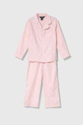 Ralph Lauren gyerek pamut pizsama rózsaszín, mintás - rózsaszín 134
