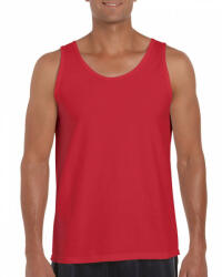 Gildan softstyle, GI64200, ujjatlan pamut póló, Red-L