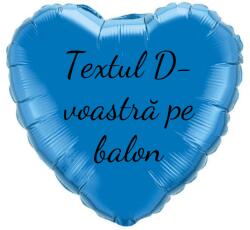 Personal Balon din folie cu text - Inimă albastru închis 45 cm