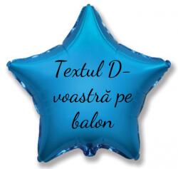 Personal Balon din folie cu text - Stea albastră 45 cm