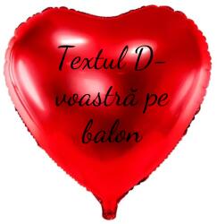 Personal Balon din folie cu text - Inimă roșie 61 cm
