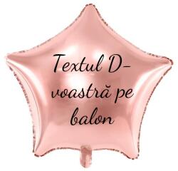 Personal Balon din folie cu text - Stea roz aurie 70 cm