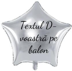 Personal Balon din folie cu text - Stea argintie 70 cm