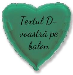Personal Balon din folie cu text - Inimă turcoaz 45 cm
