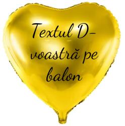 Personal Balon din folie cu text - Inimă aurie 61 cm