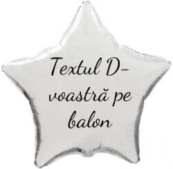 Personal Balon din folie cu text - Stea argintie 45 cm